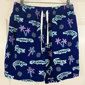 Chubbies Alligator Palm Tree Design Men's Summer Shorts Swim Trunks M